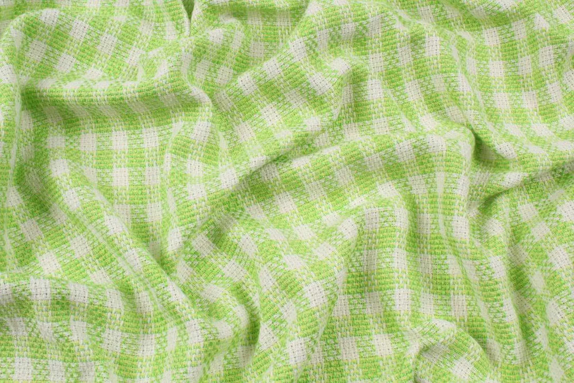 20 Mts Roll - Certified Recycled Tweed (Green Checks) - OFFER: 5€/Mt