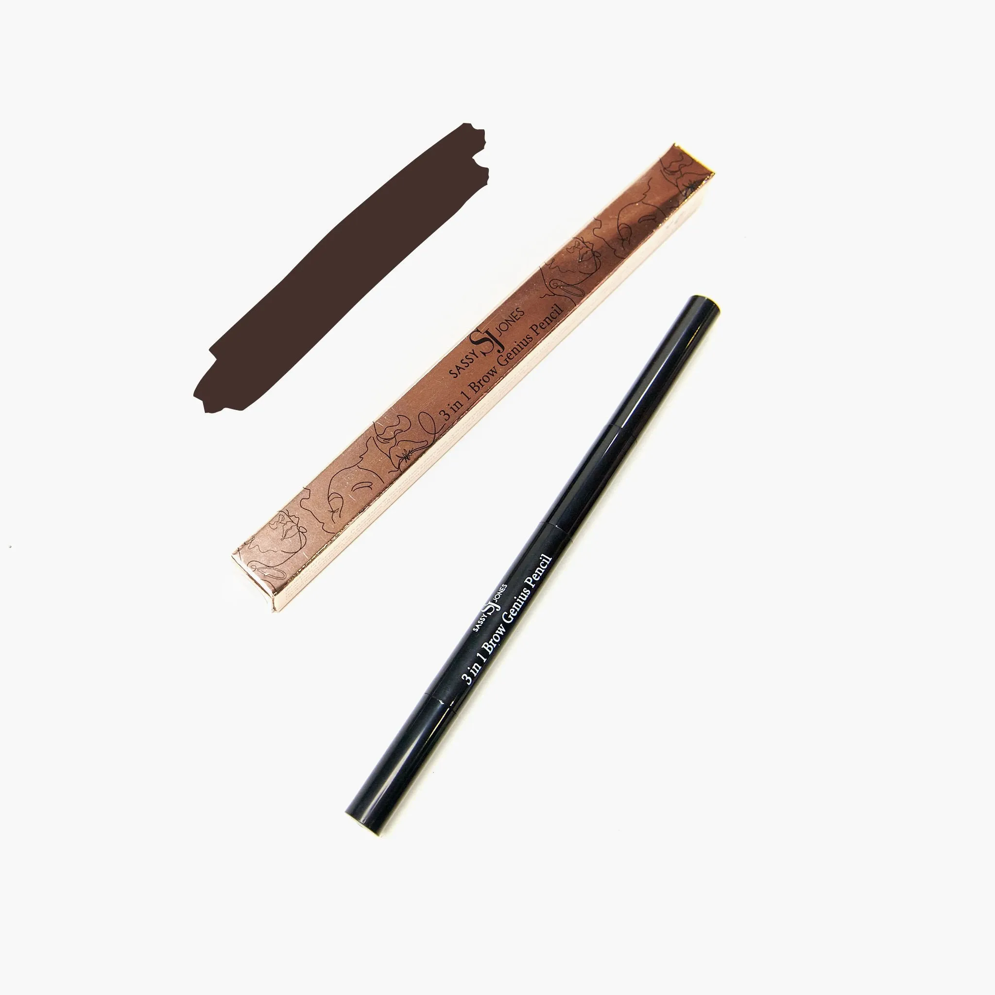 3 in 1 Brow Genius Pencil - Dark Brown