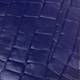 3oz (1.3mm) Blue Broad Scale Reptile Embossed Cow Leather (per square foot)