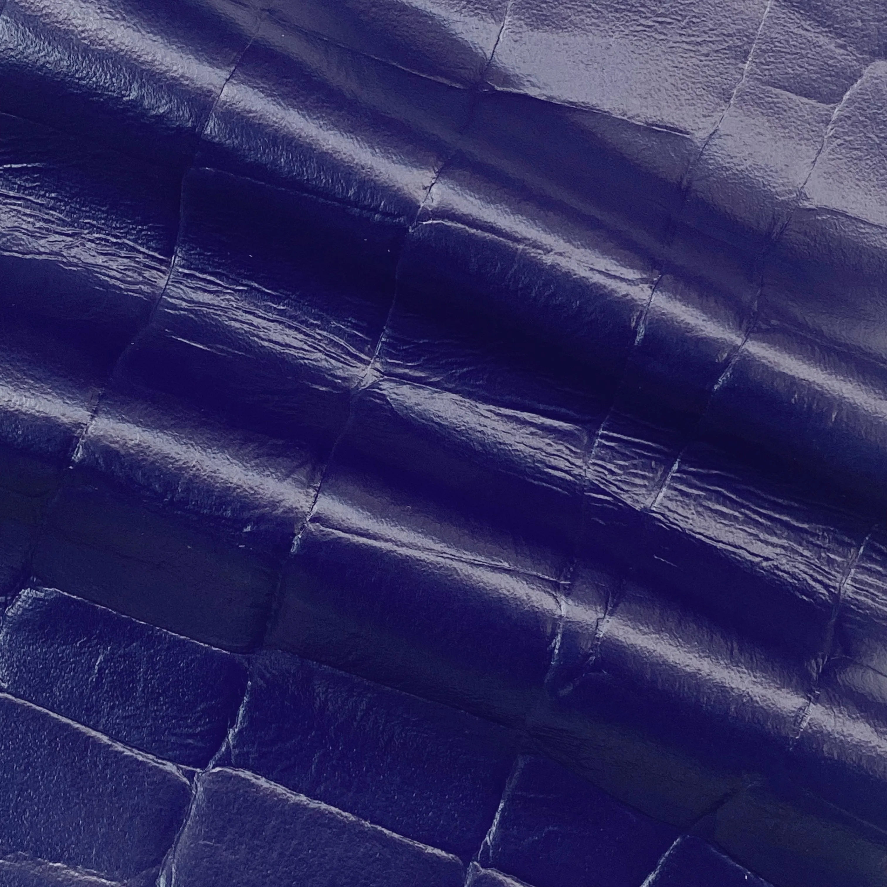 3oz (1.3mm) Blue Broad Scale Reptile Embossed Cow Leather (per square foot)