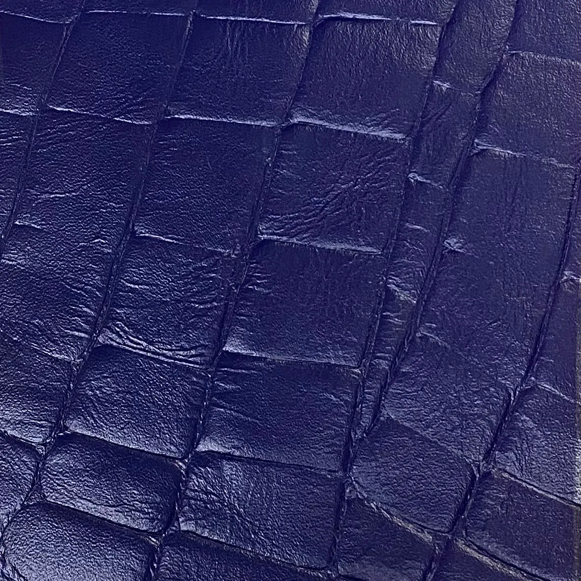 3oz (1.3mm) Blue Broad Scale Reptile Embossed Cow Leather (per square foot)