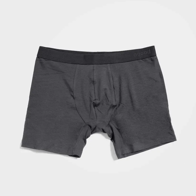 4 Pack Men's Charcoal Underwear - Boxer Brief & Trunk | TENCEL™