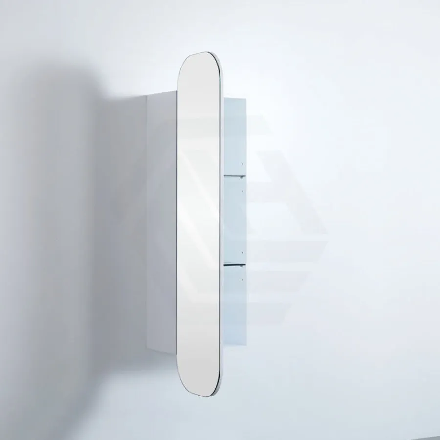 400x1500mm Wall Hung PVC Shaving Cabinet Matt White Finish Pencil Mirror for Bathroom