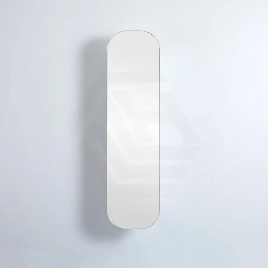 400x1500mm Wall Hung PVC Shaving Cabinet Matt White Finish Pencil Mirror for Bathroom