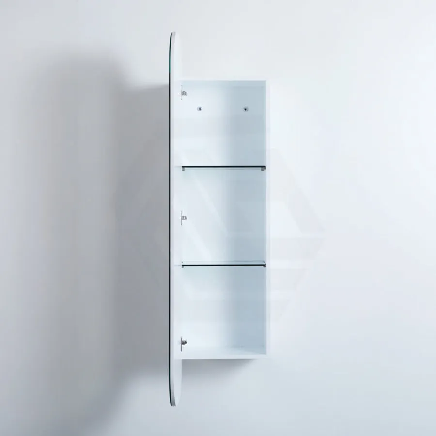 400x1500mm Wall Hung PVC Shaving Cabinet Matt White Finish Pencil Mirror for Bathroom