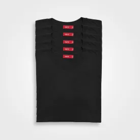 5 Pack | Men’s T-Shirts, Recycled Cotton, Black