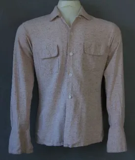 50s Men's Vintage Shirt by Hagoromo Japan Long Sleeve Slubbed Silk Small to Medium VFG