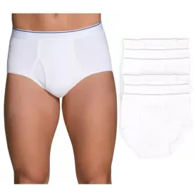 6-Pack: Men's Classic White Cotton Brief Underwear