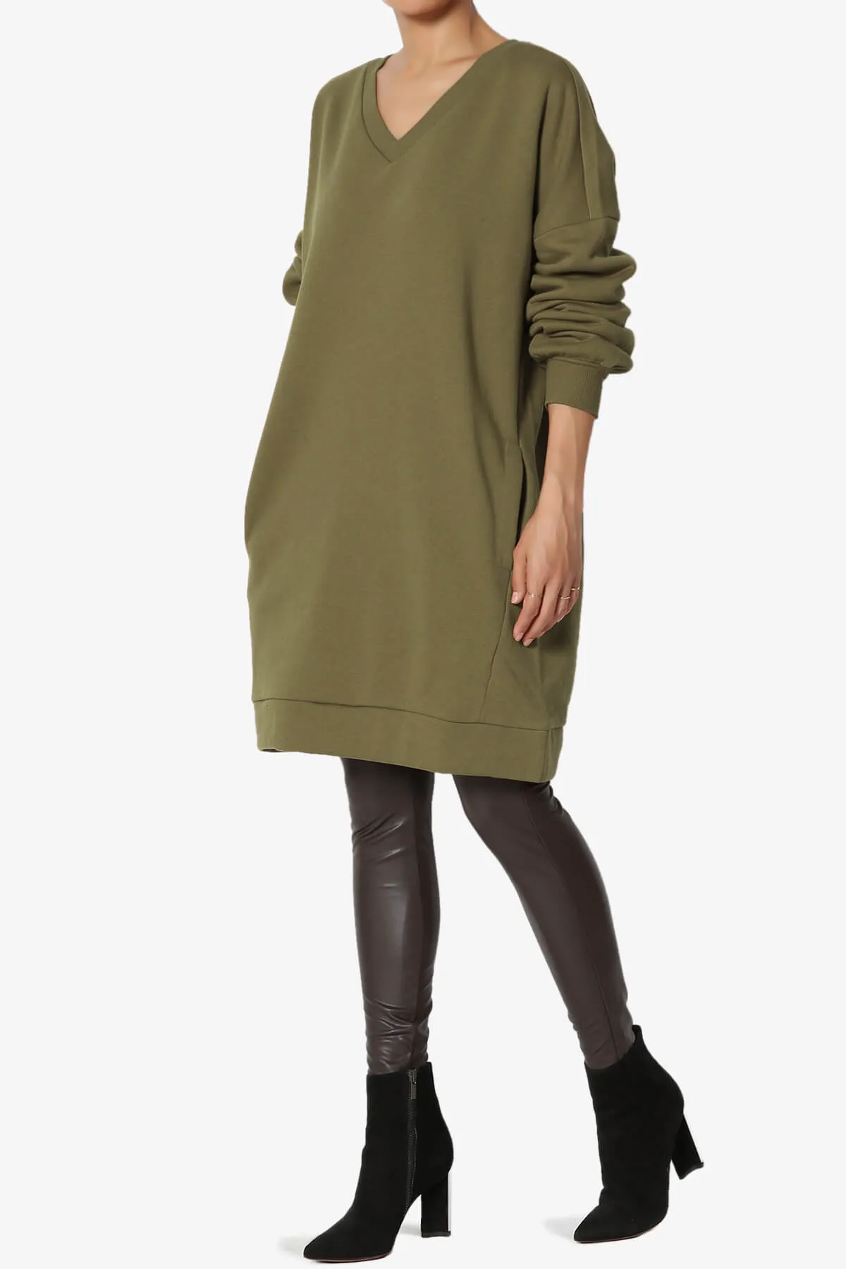 Accie V-Neck Tunic Sweatshirt PLUS