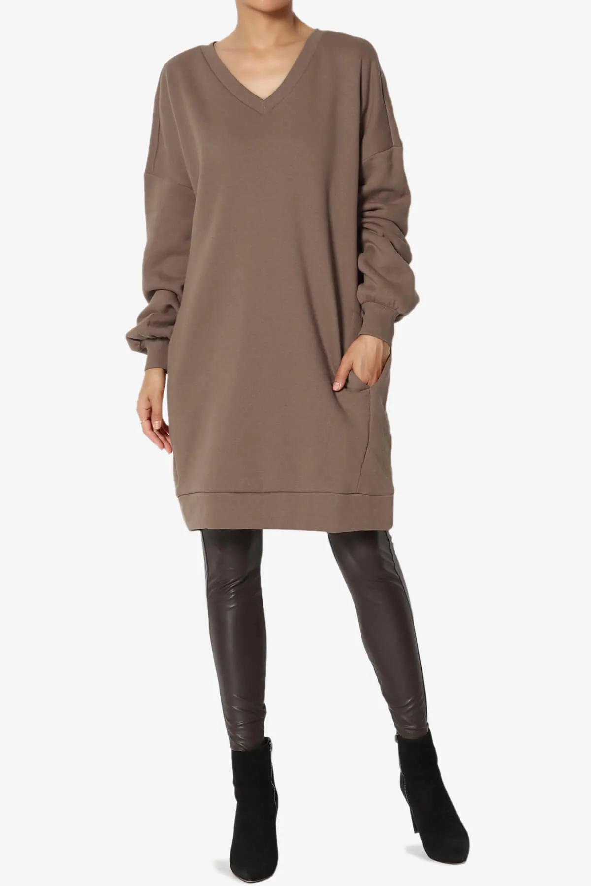 Accie V-Neck Tunic Sweatshirt PLUS