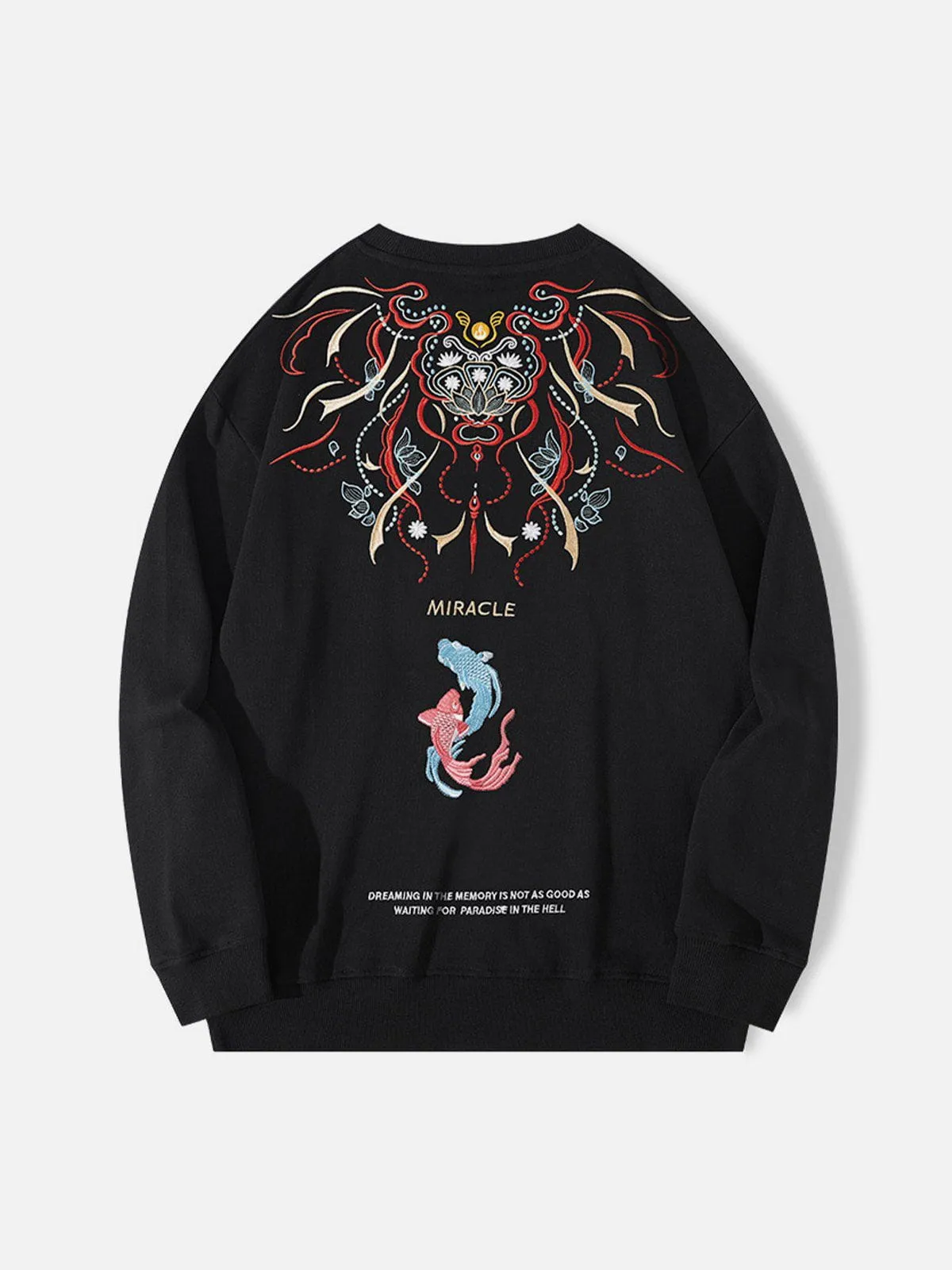 AlanBalen® - Embroidery Brocade Carp Sweatshirt