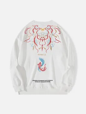 AlanBalen® - Embroidery Brocade Carp Sweatshirt