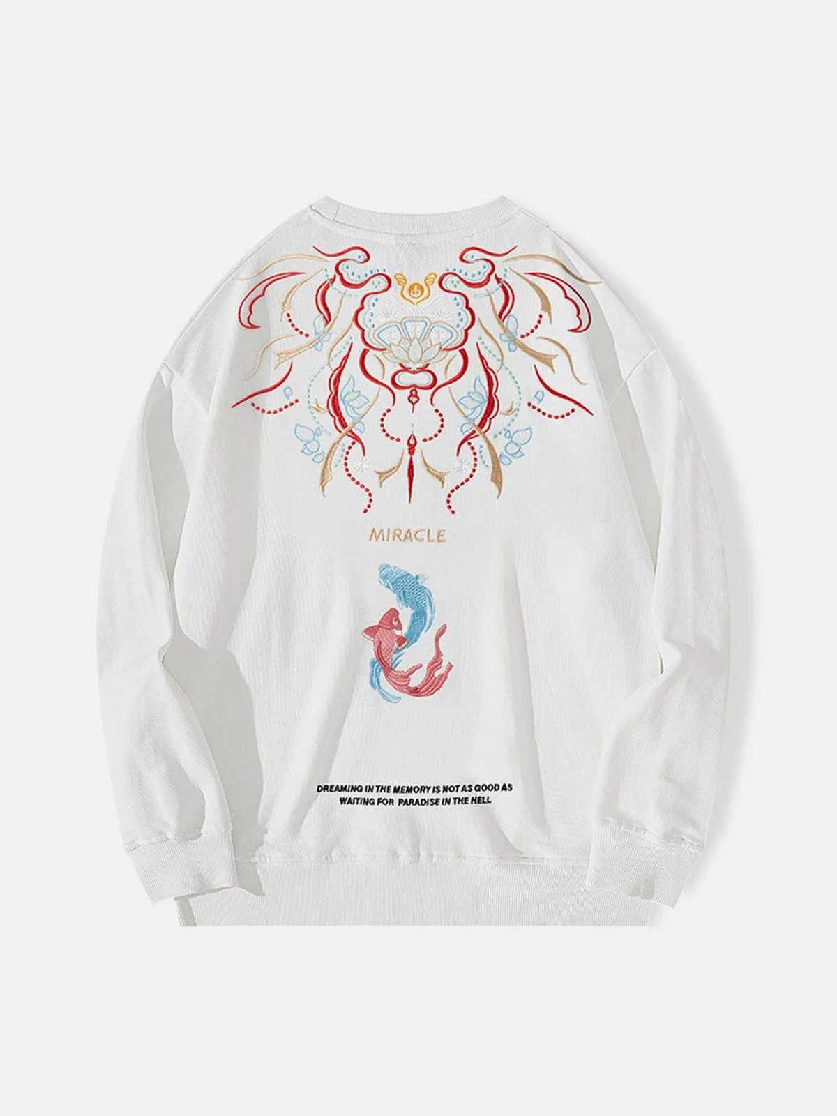 AlanBalen® - Embroidery Brocade Carp Sweatshirt