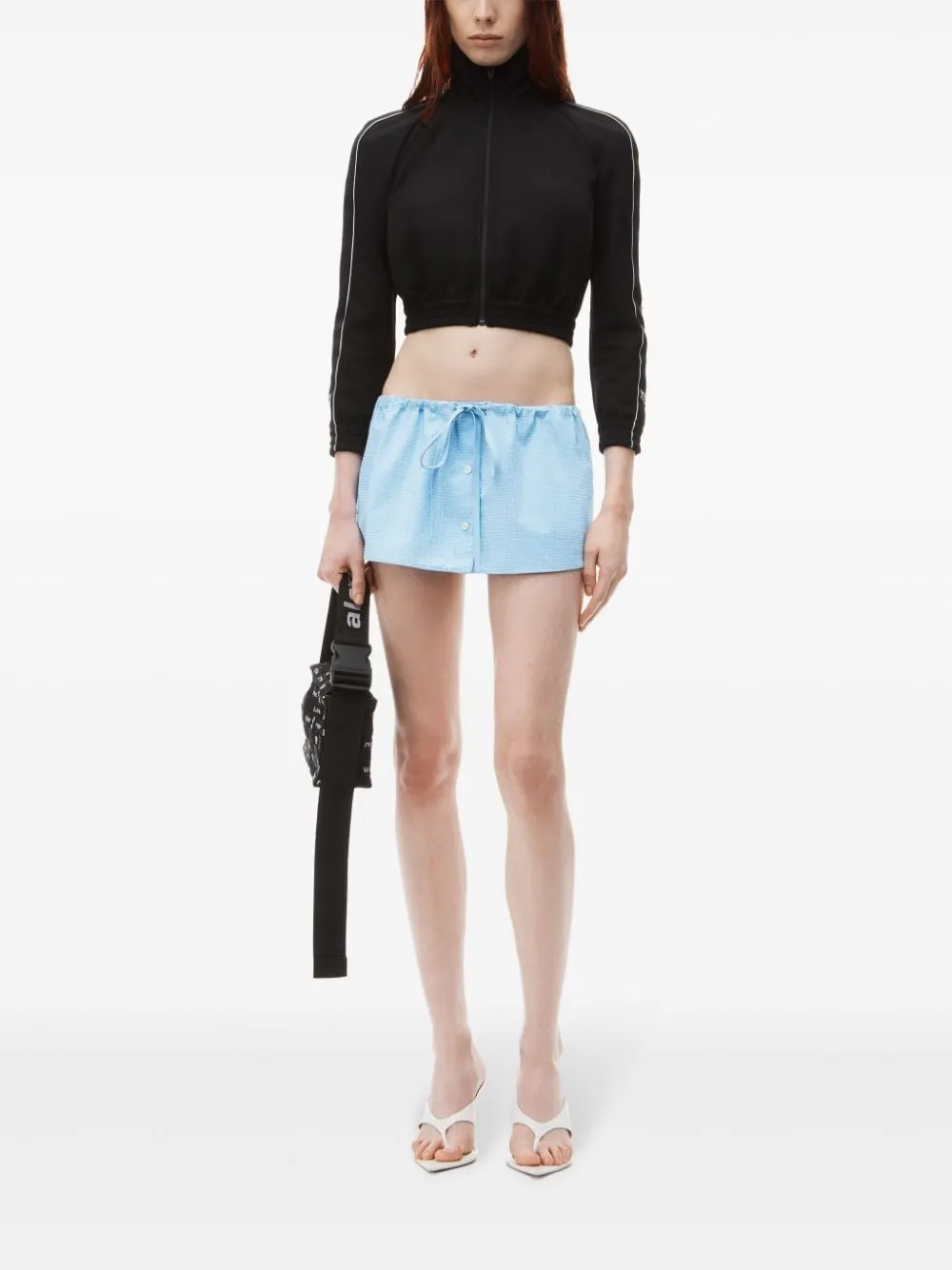 ALEXANDER WANG - Women Hotfix Drawstring Mini Skort