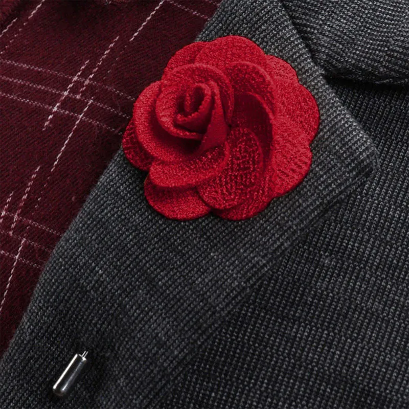 Amaranth Red Begonia Lapel Pin