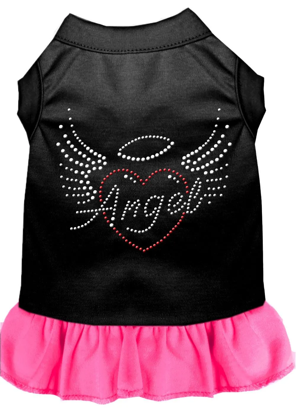 Angel Heart Rhinestone Dress Black With Bright Pink Xl (16)