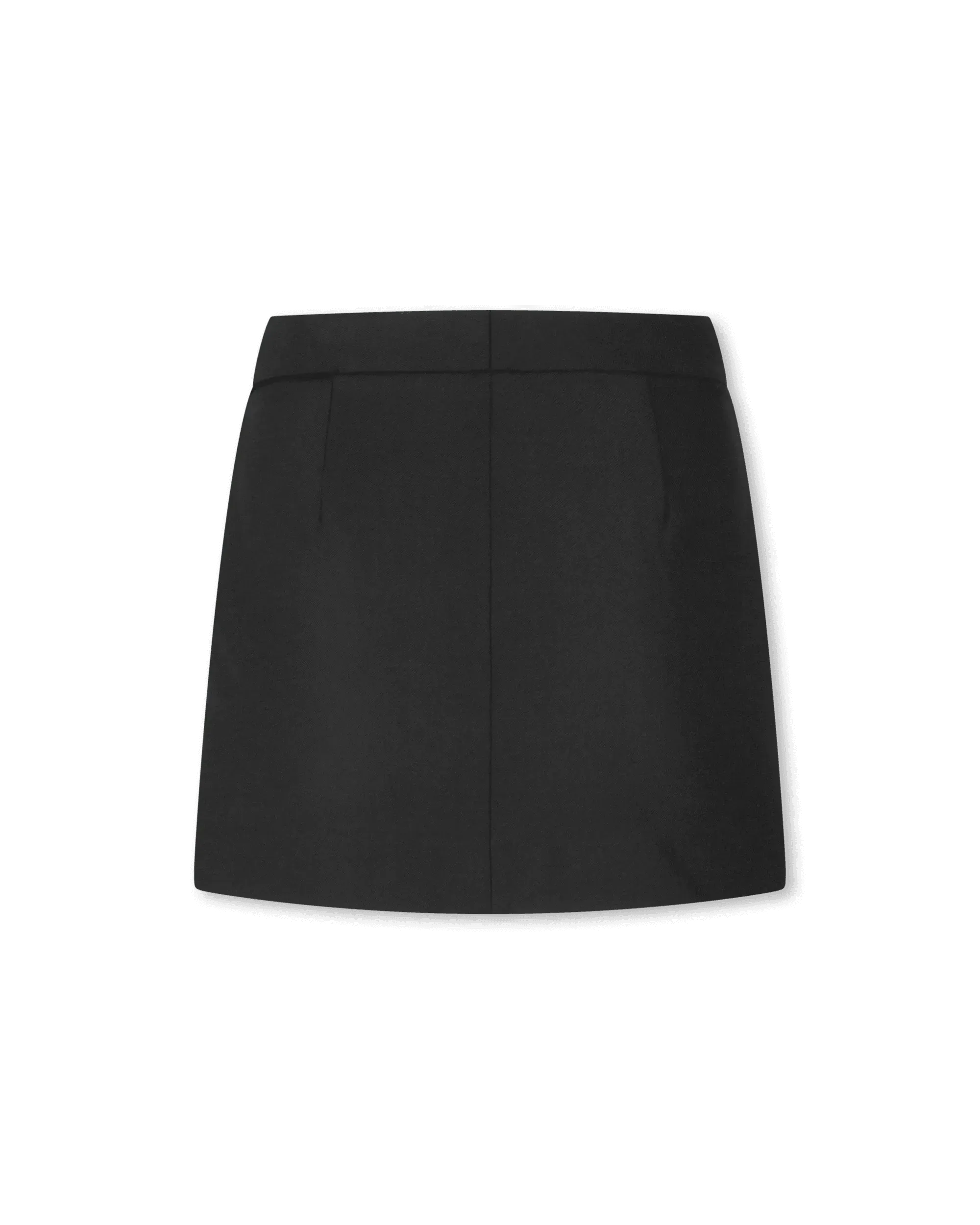 Asymmetric Belted Mini Skirt