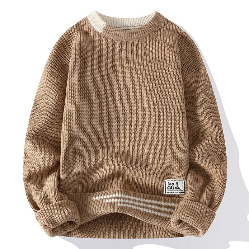 Autumn And Winter New Sweater Men's Simple Casual Round Neck