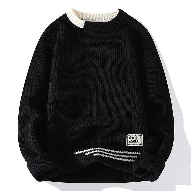 Autumn And Winter New Sweater Men's Simple Casual Round Neck