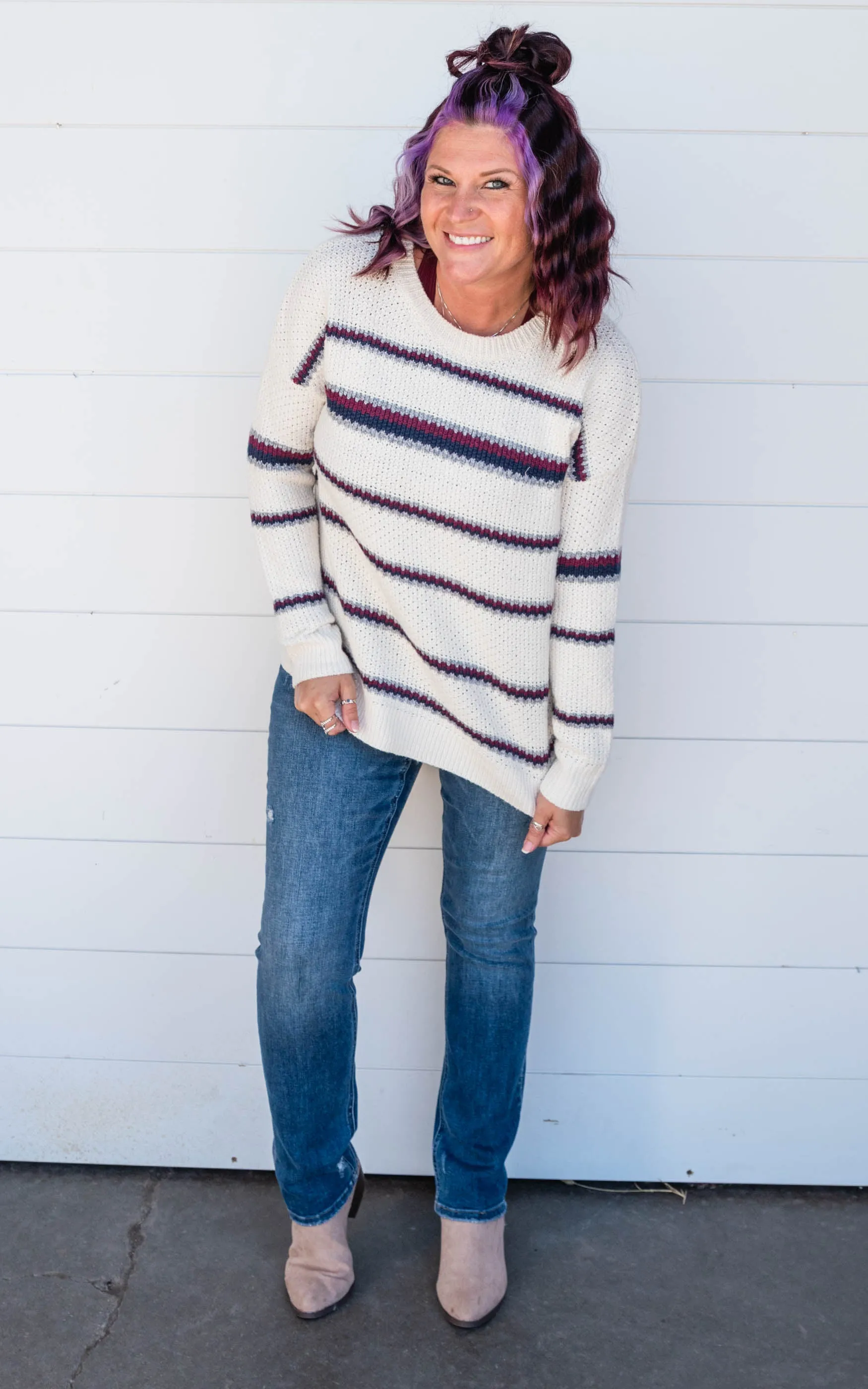 Autumn Day Striped Sweater - Final Sale