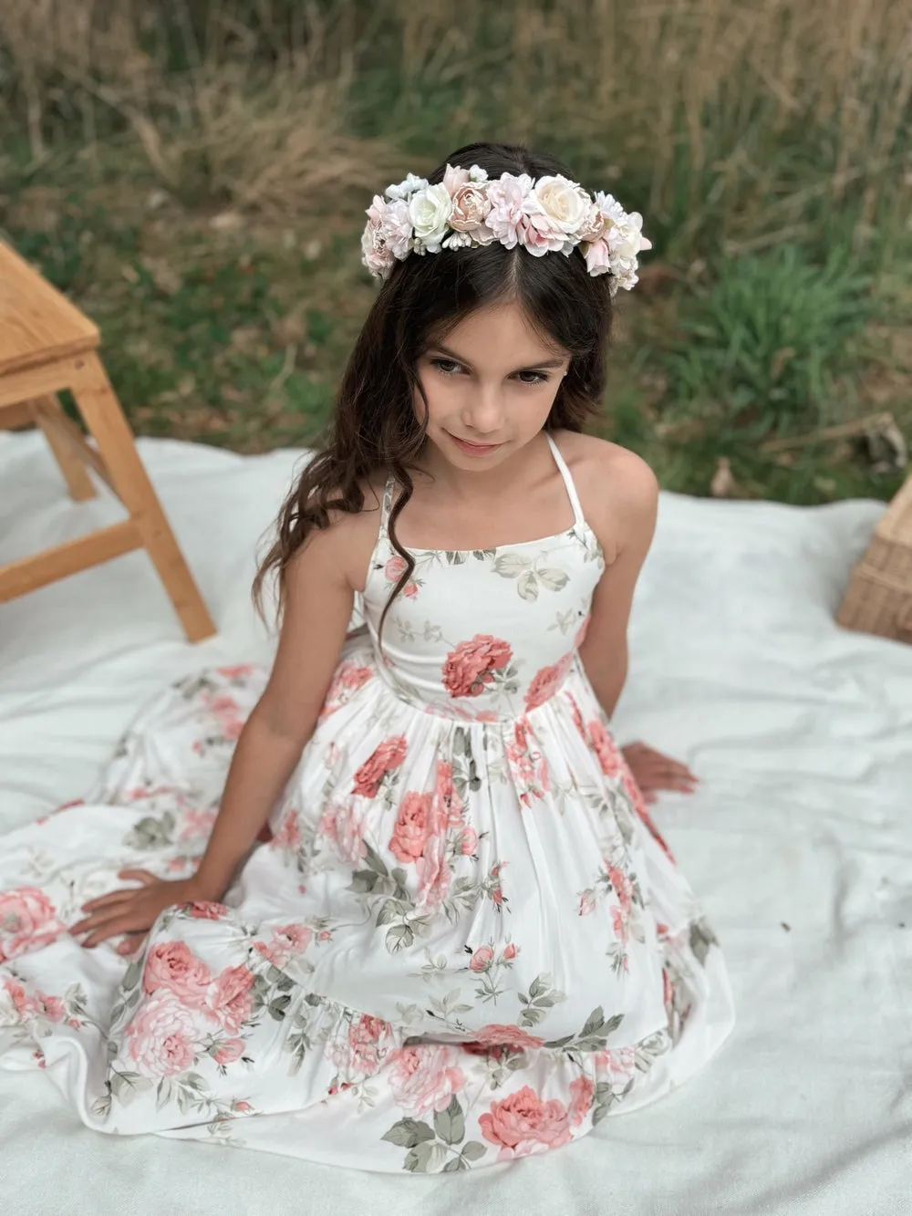 Ava Girls Floral Maxi Dress