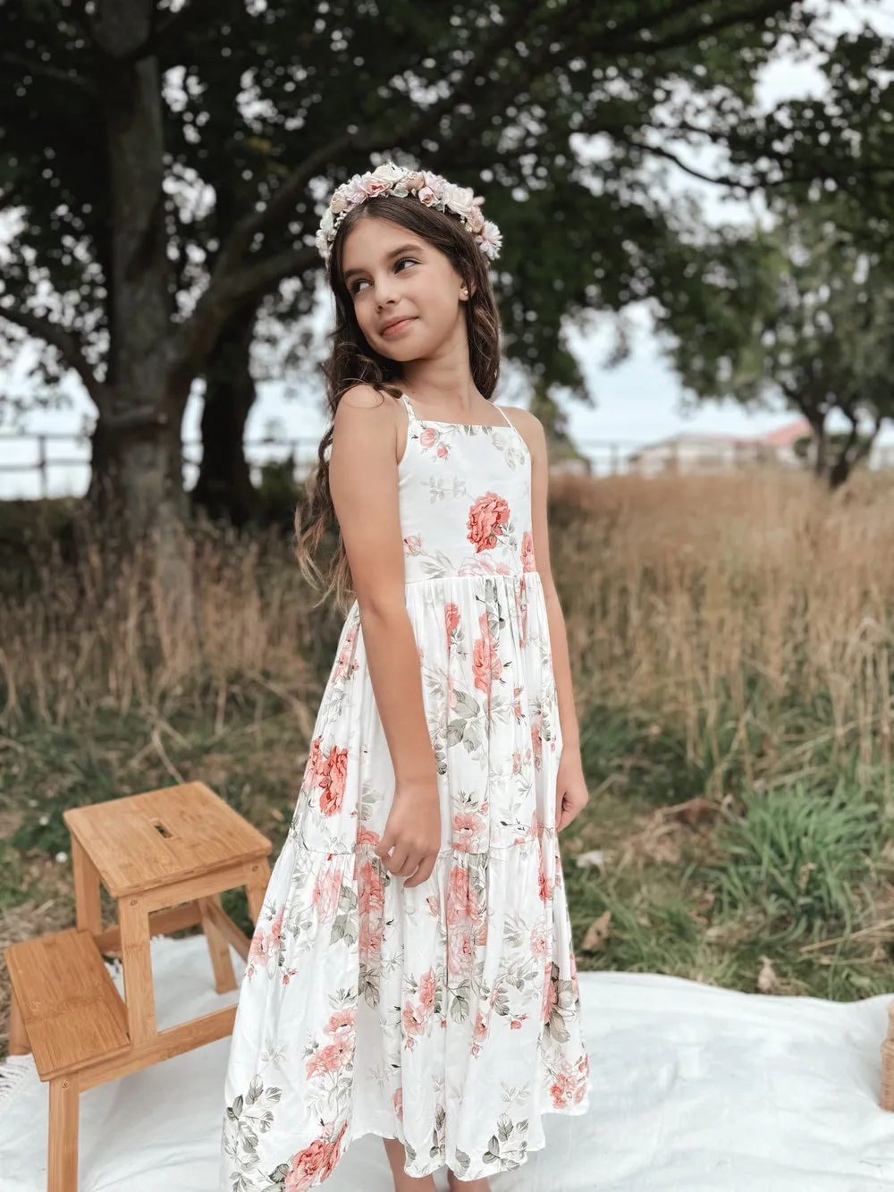 Ava Girls Floral Maxi Dress