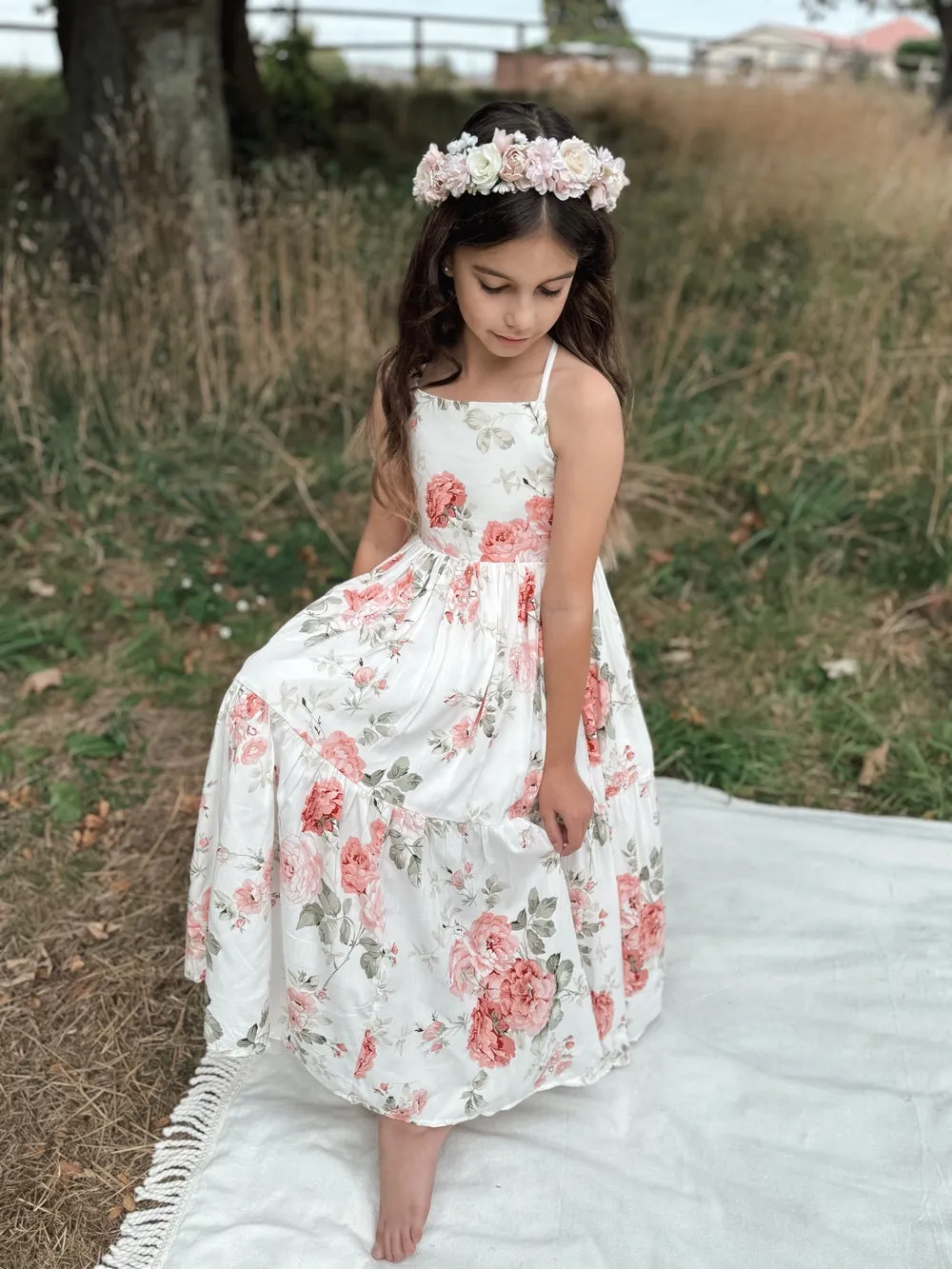 Ava Girls Floral Maxi Dress