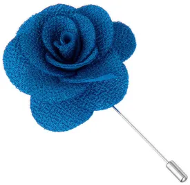 Azure Blue Begonia Lapel Pin