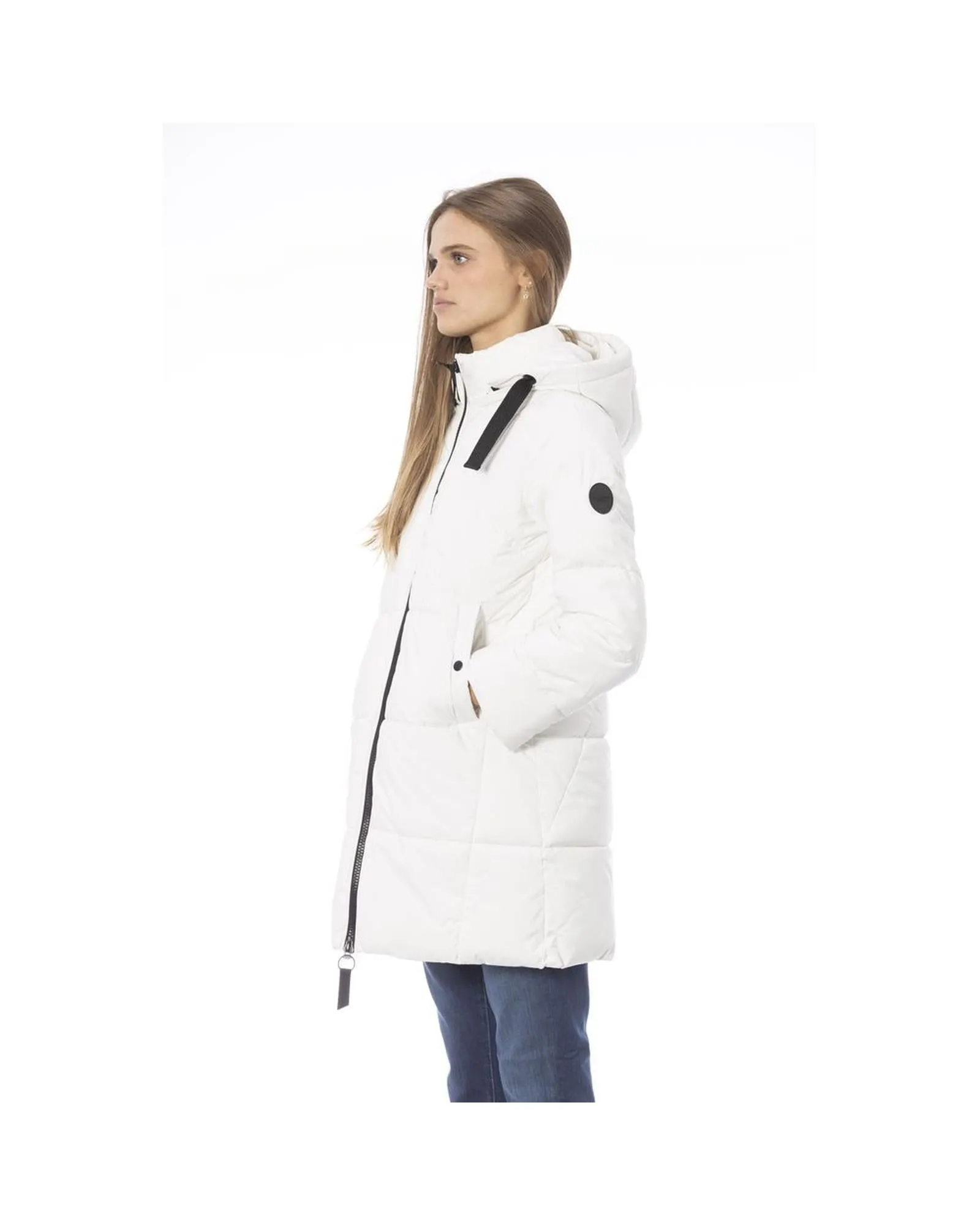 Baldinini Trend Women's White Polyester Jackets & Coat - XL