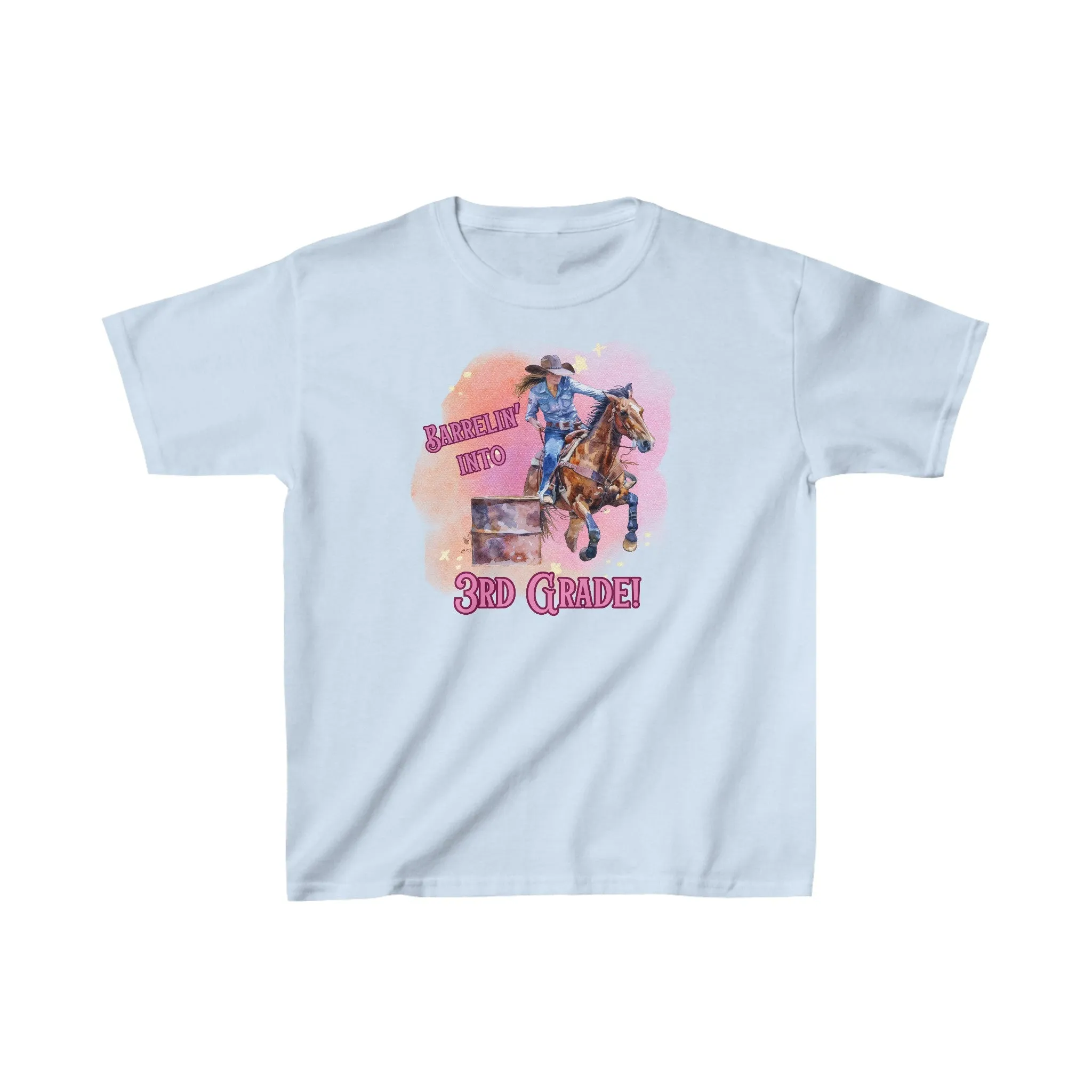 Barrelin' into 3rd Grade Kids Heavy Cotton™ Tee