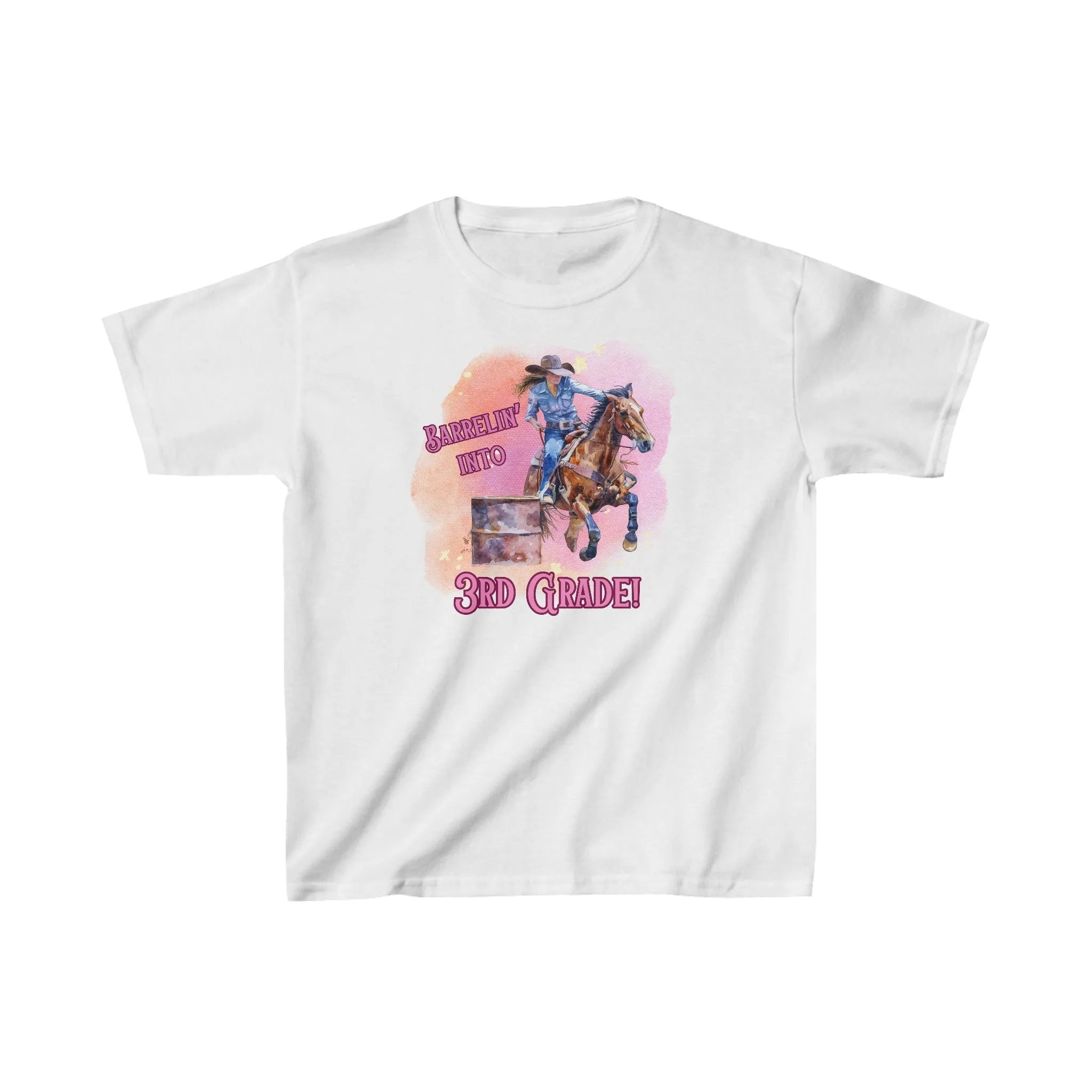 Barrelin' into 3rd Grade Kids Heavy Cotton™ Tee