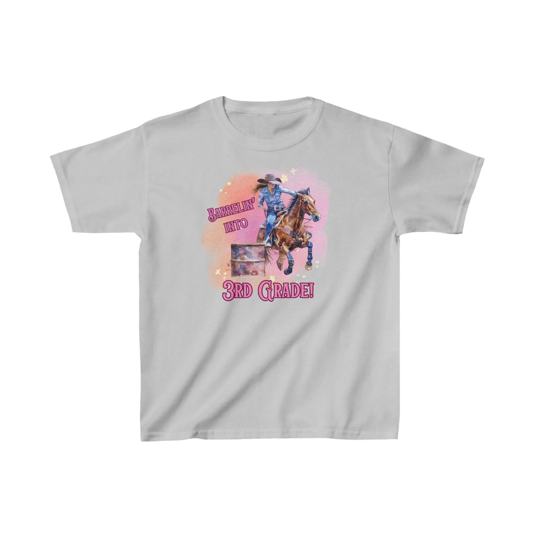 Barrelin' into 3rd Grade Kids Heavy Cotton™ Tee