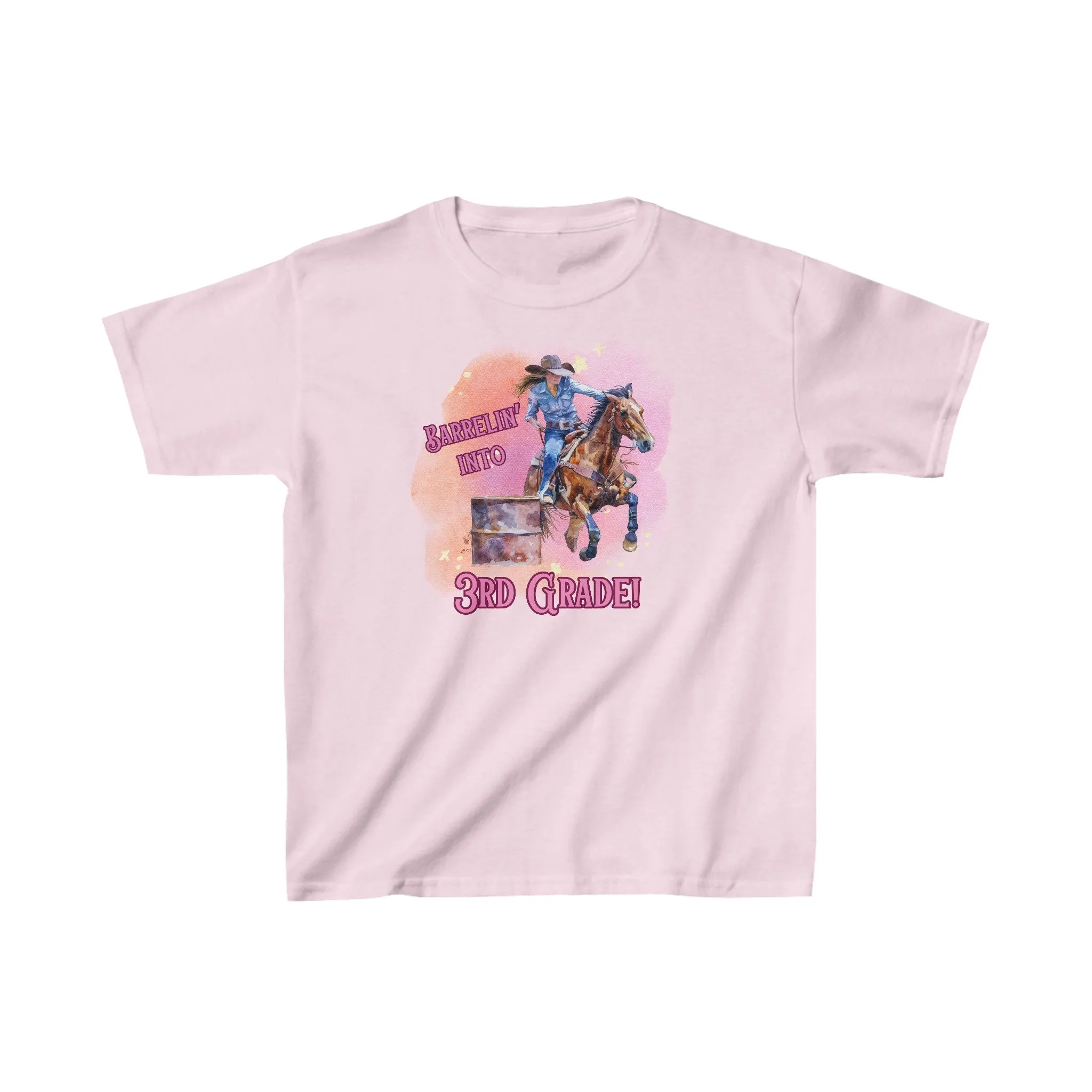 Barrelin' into 3rd Grade Kids Heavy Cotton™ Tee