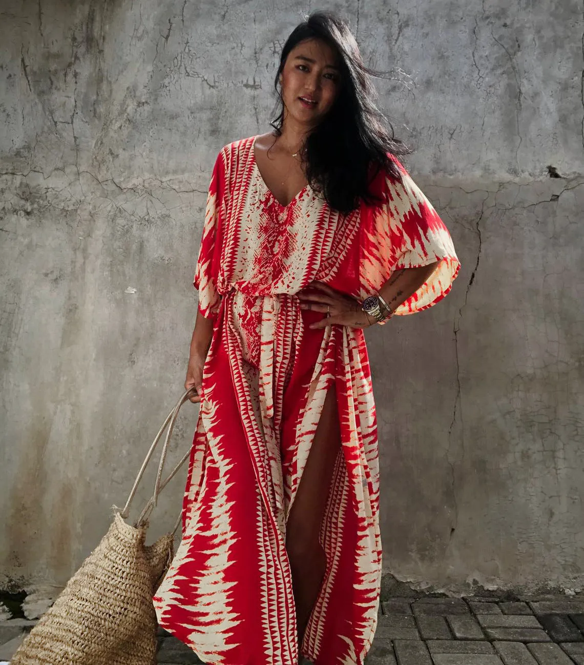 Beach Snake Pattern Dress