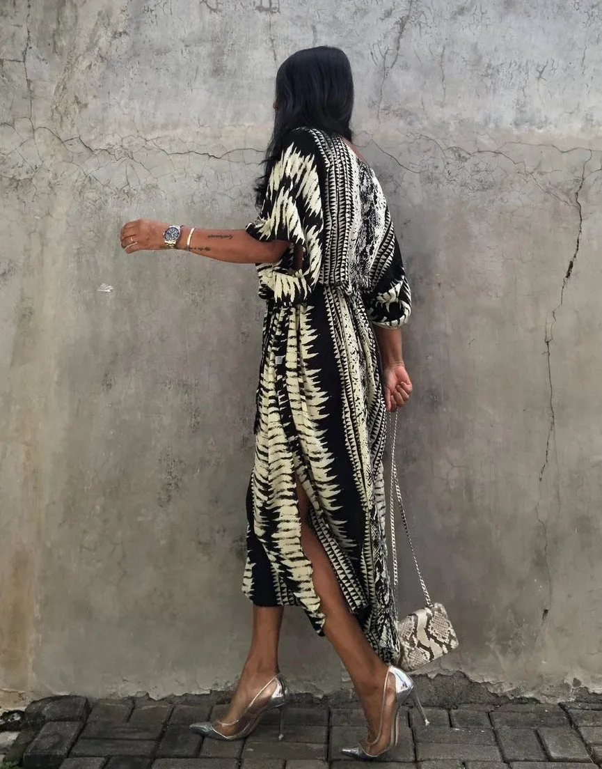 Beach Snake Pattern Dress