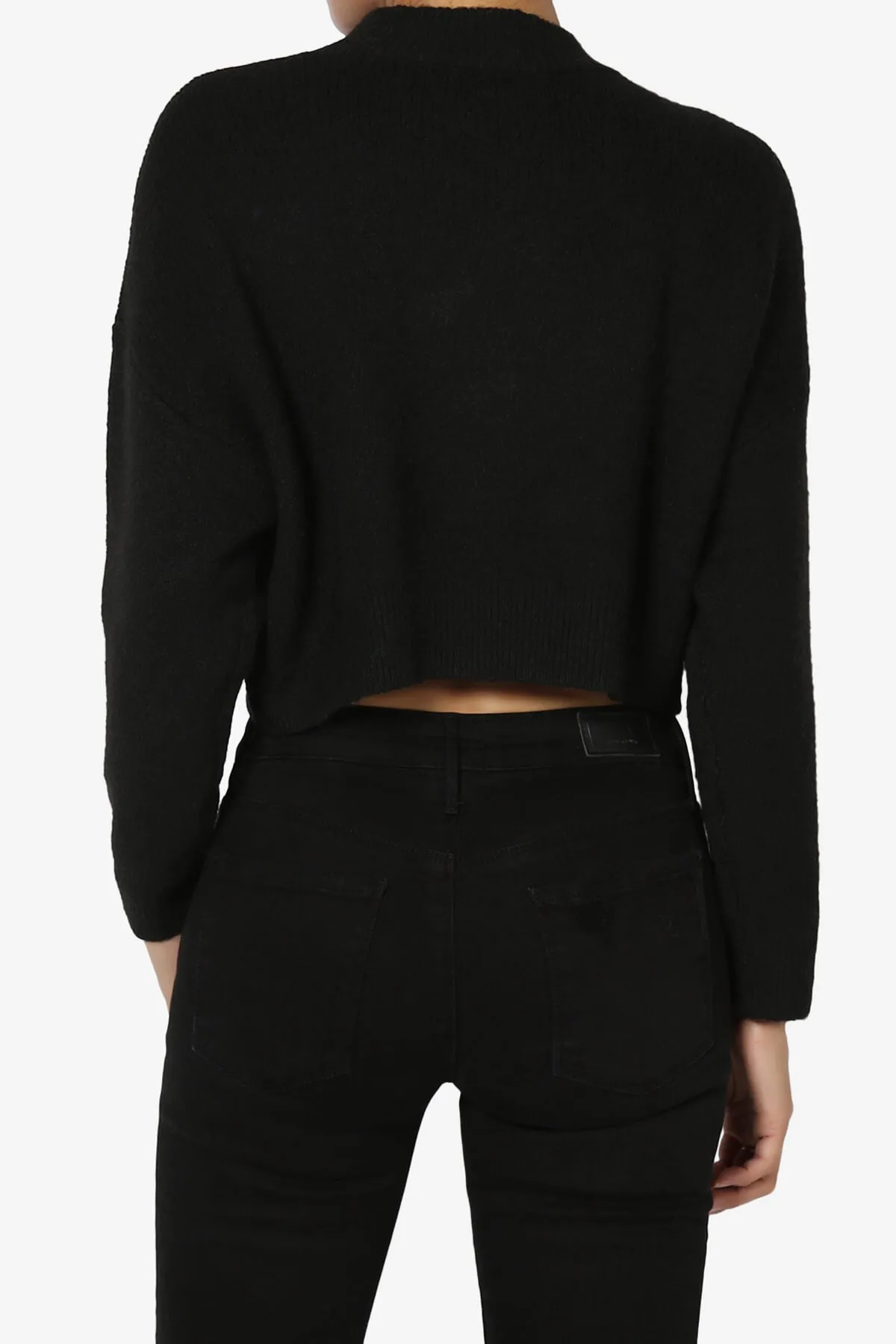 Bigmona Long Sleeve Crop Knit Sweater