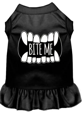 Bite Me Screen Print Dog Dress Black Xxl (18)