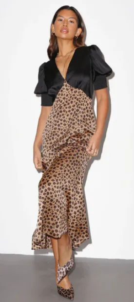 Black And Leopard May Dress