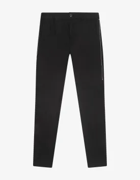 Black Contrast Stitch Chino Trousers