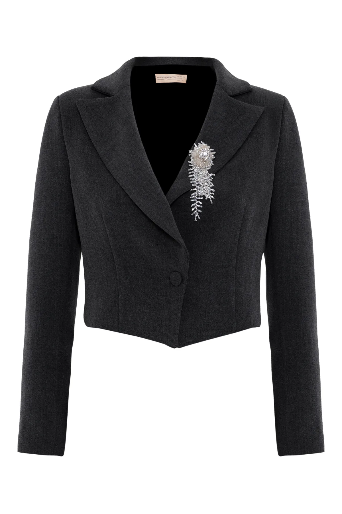 Blazer Curto Alfaiataria em Crepe