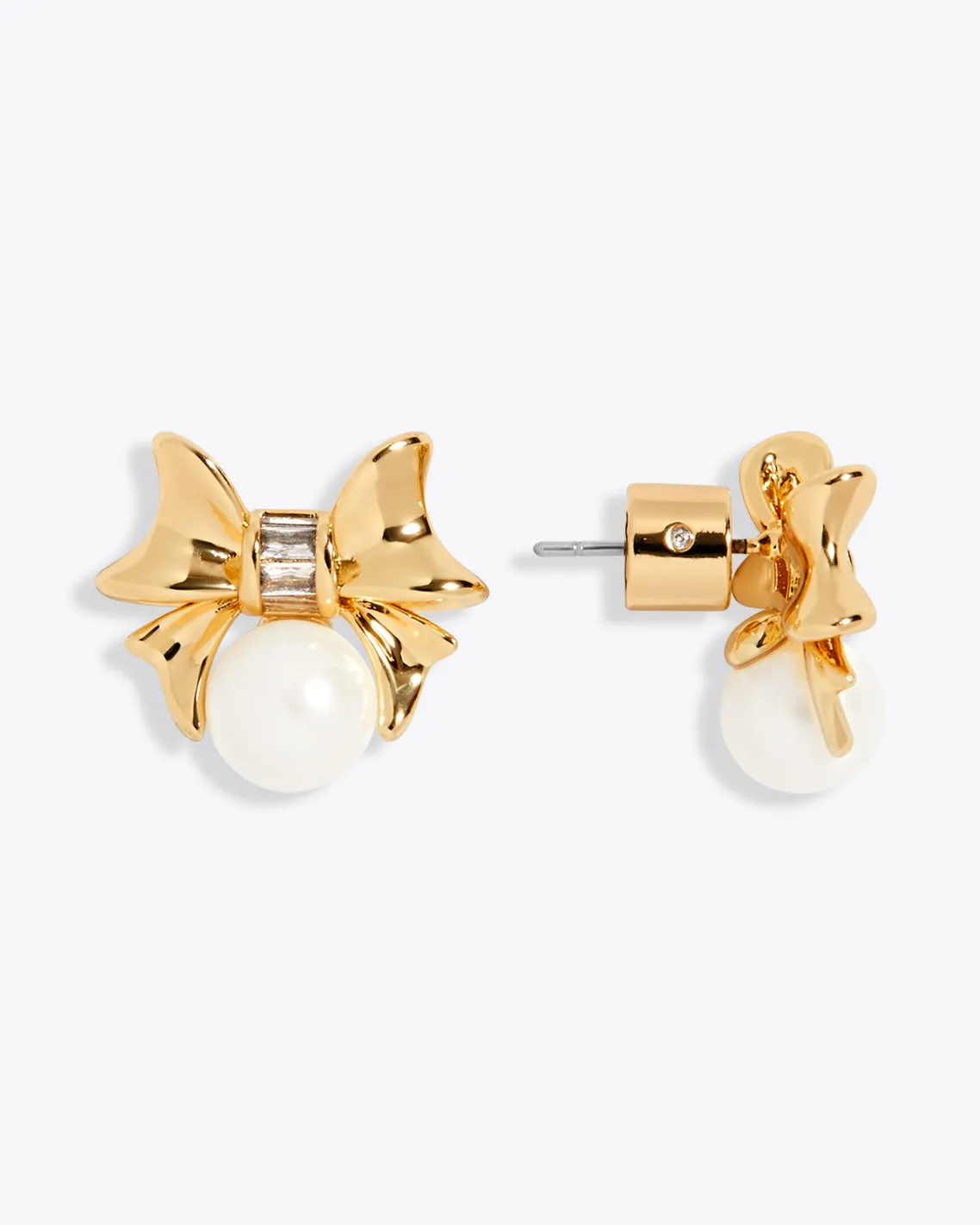 Bow Pearl Studs