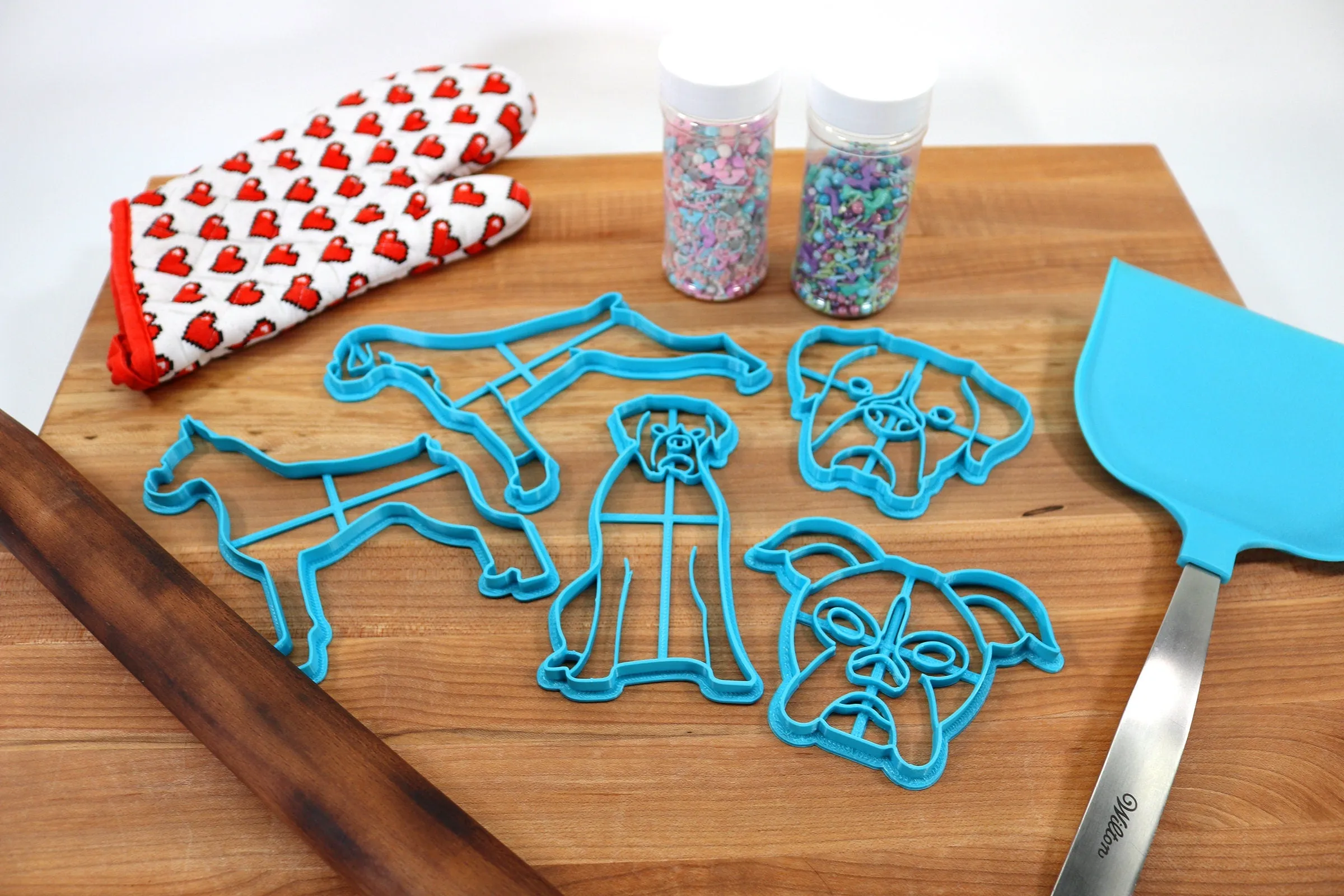 Boxer Cookie Cutters - Boxer Face, Boxer Outline, Boxer Stack, Boxer Sitting, Cute Boxer