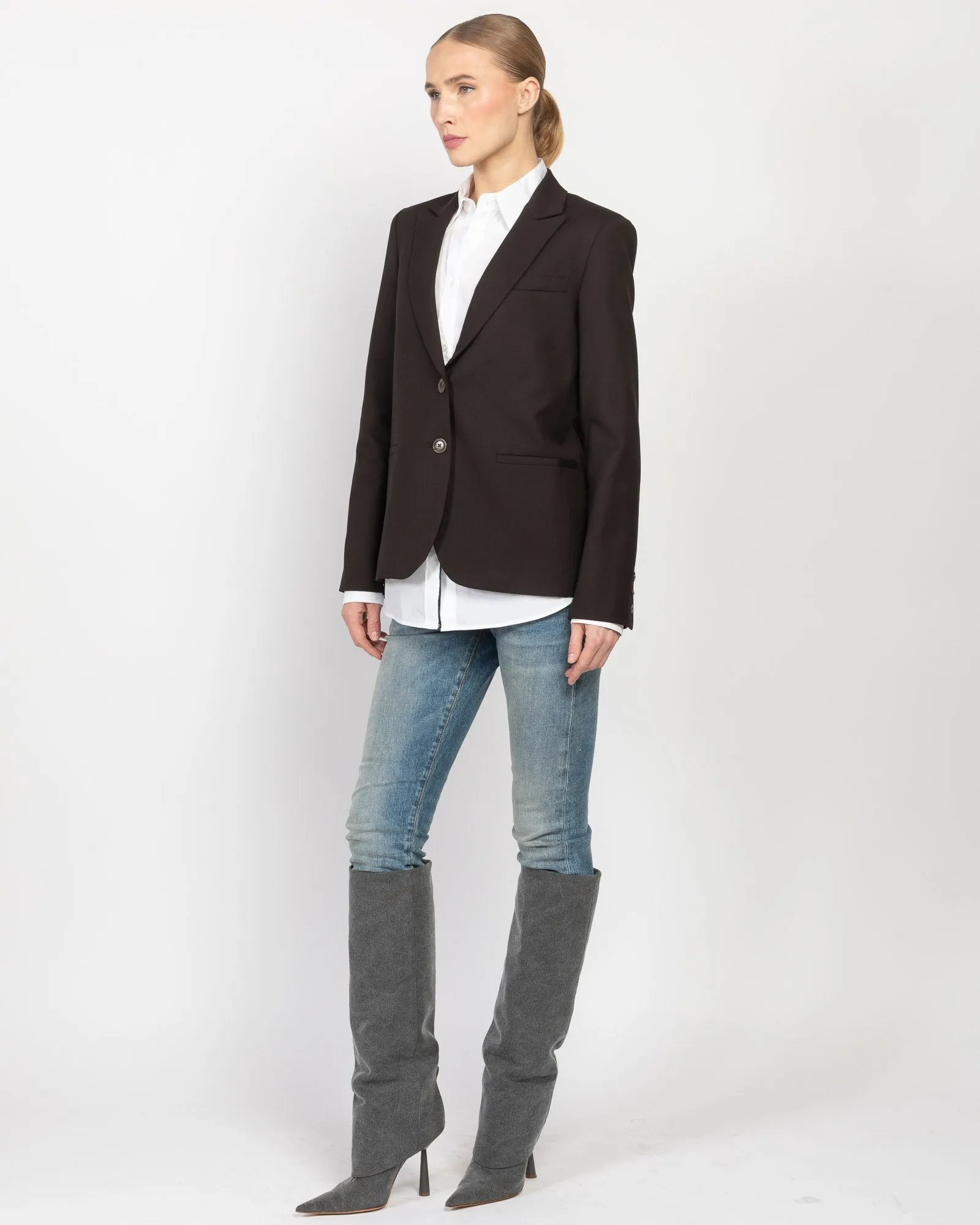 Boyfriend Blazer With Zipper