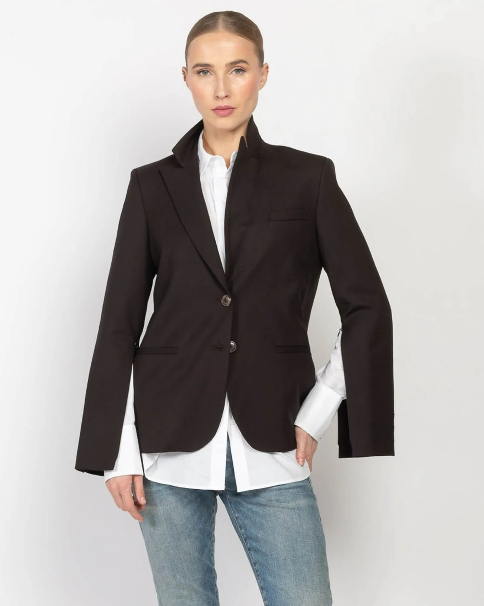 Boyfriend Blazer With Zipper