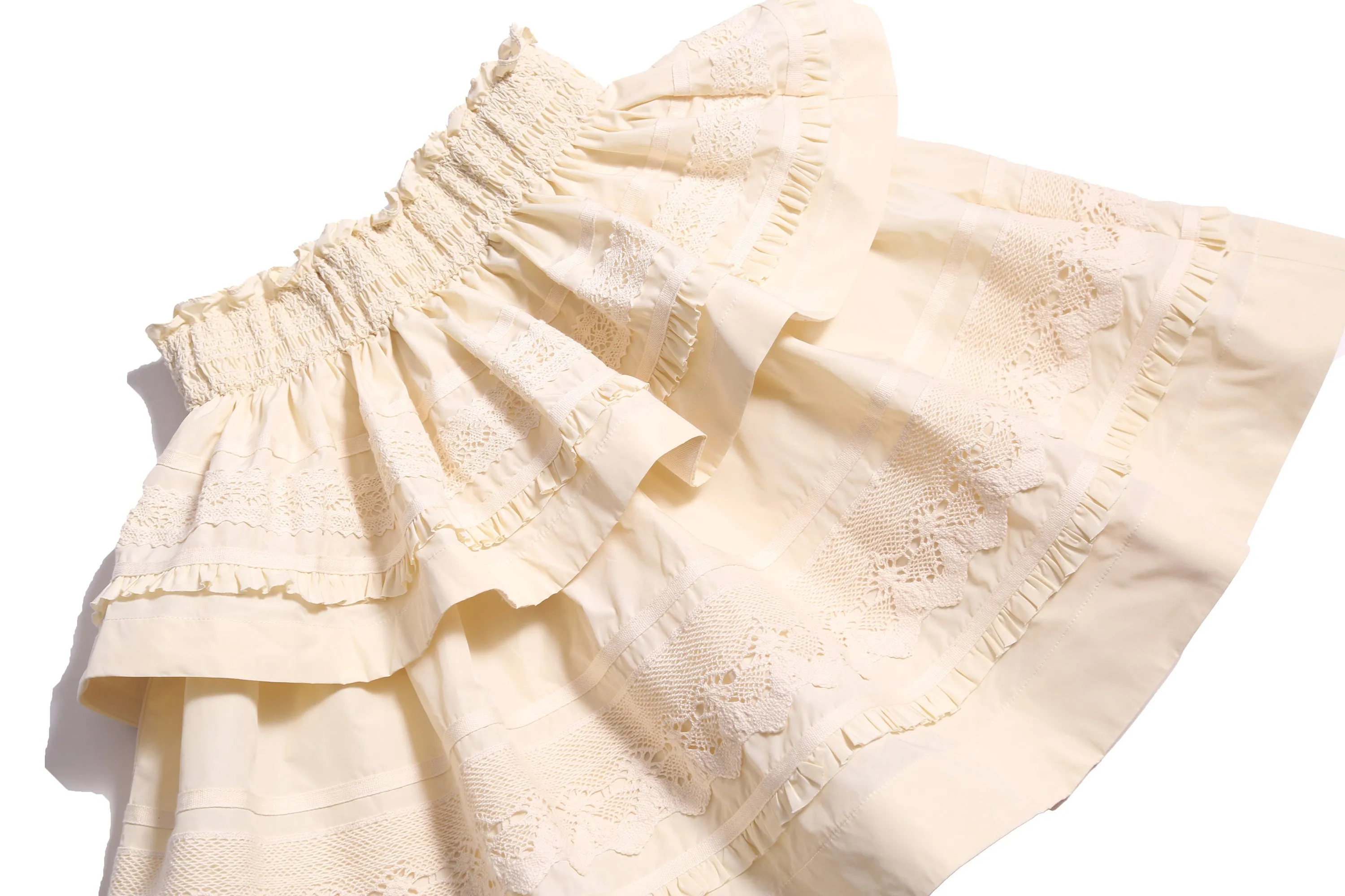 BRITTANY SMOCKED TIERED SKIRT