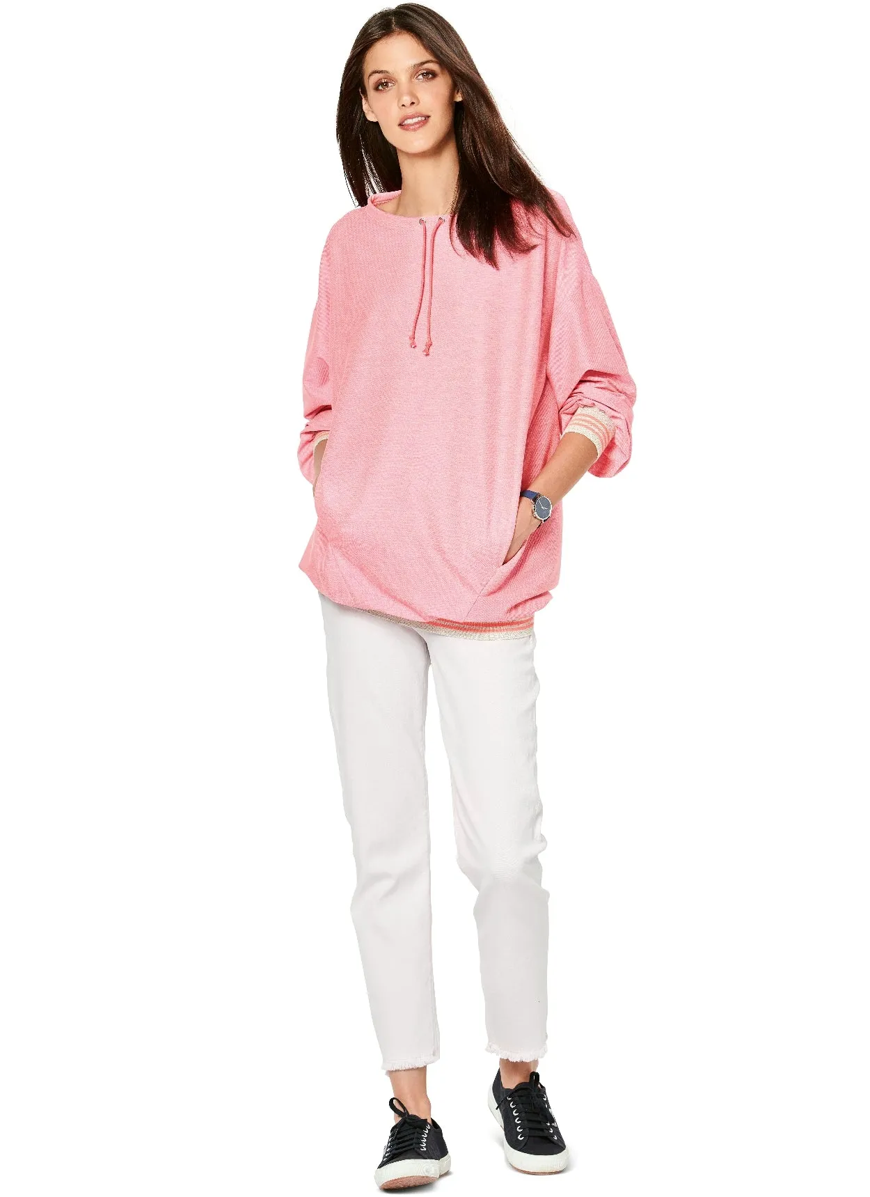 Burda Pattern 6203  Sweatshirt – T-Line – with Interesting Seam Lines