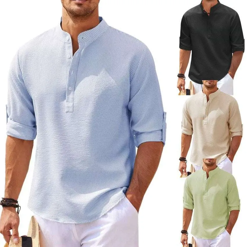 Button Down Shirts for Men Summer Pineapple Texture  Casual Top Men's Clothing