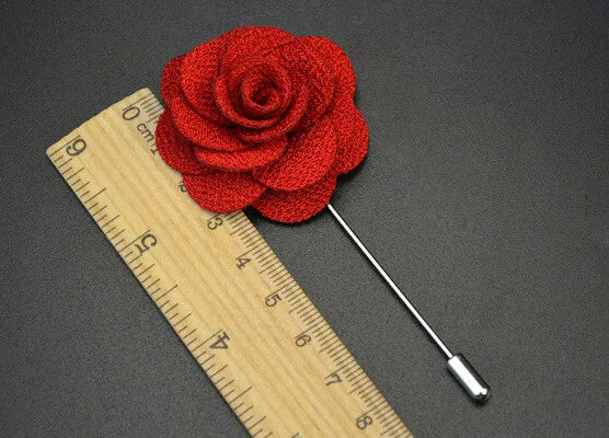 Candy Red Begonia Lapel Pin