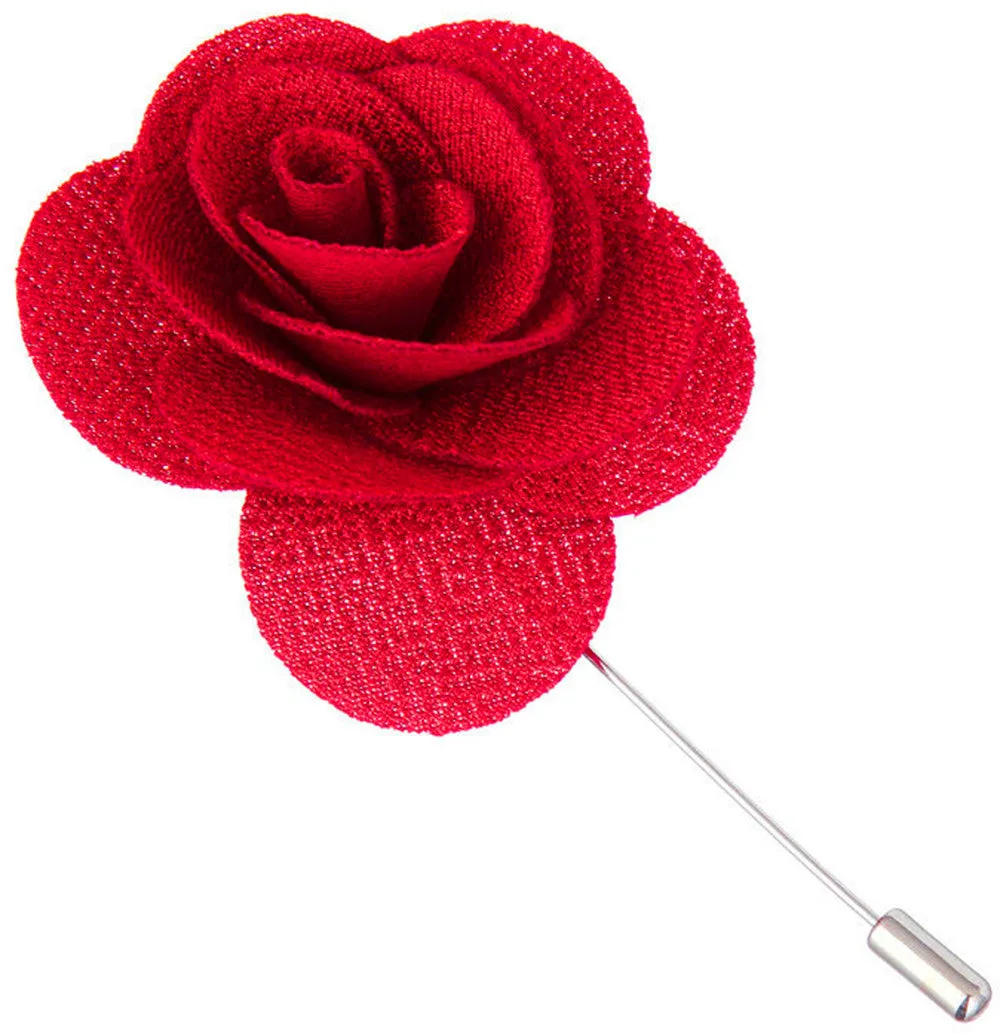 Candy Red Begonia Lapel Pin