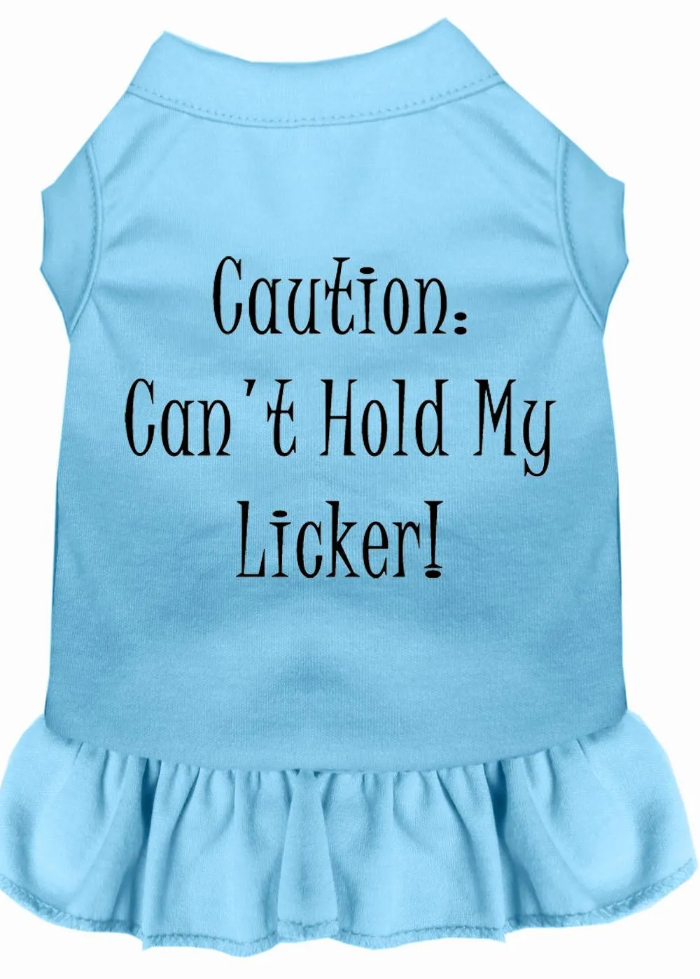 Can't Hold My Licker Screen Print Dress Baby Blue Xs (8)